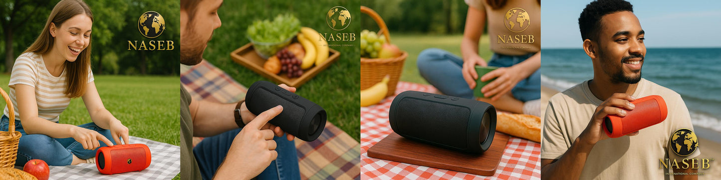 Parlante Bluetooth Portátil con Sonido Estéreo 360°